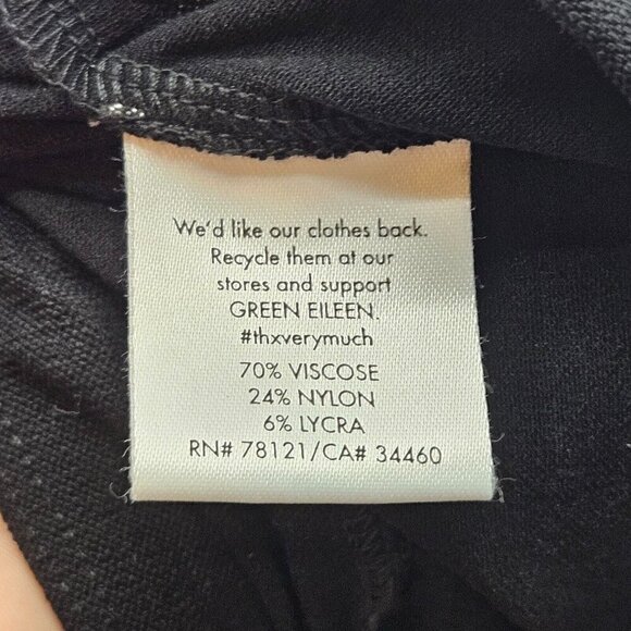 Eileen Fisher System Washable Stretch Crepe Slim Ankle Pant Black Women’s Size S - Picture 7 of 11